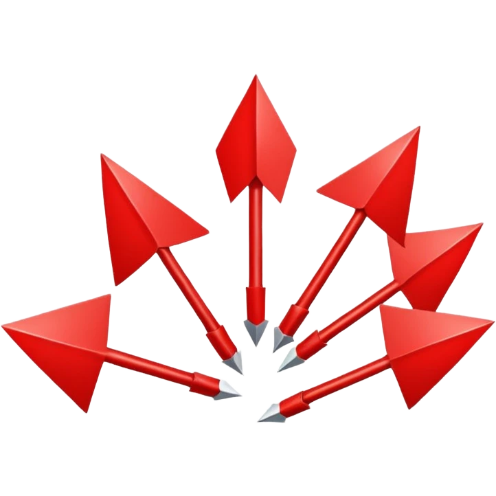 Six arrows it is stmbol of CHP that political party of turkey emoji