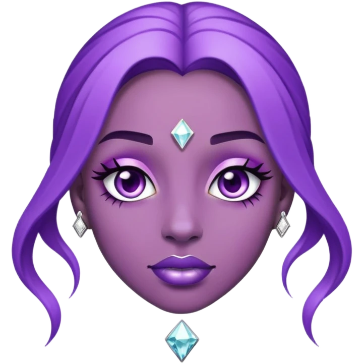Purple face with diamond grills emoji