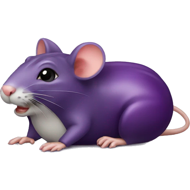 rat and eggplant emoji