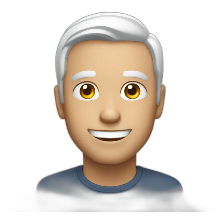white man satisfied expression emoji