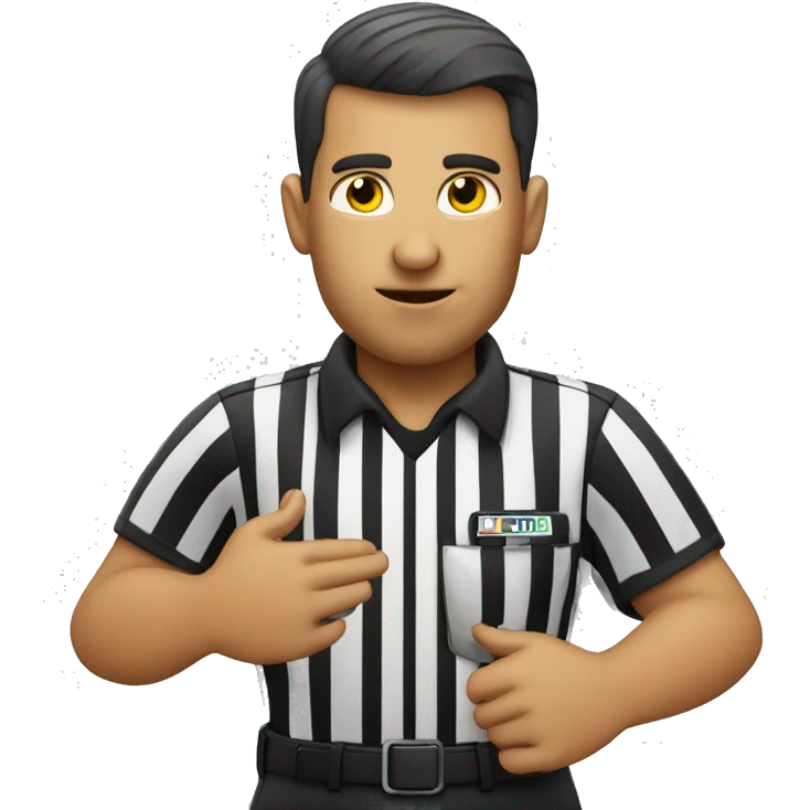 a soccer referee with a whistle emoji