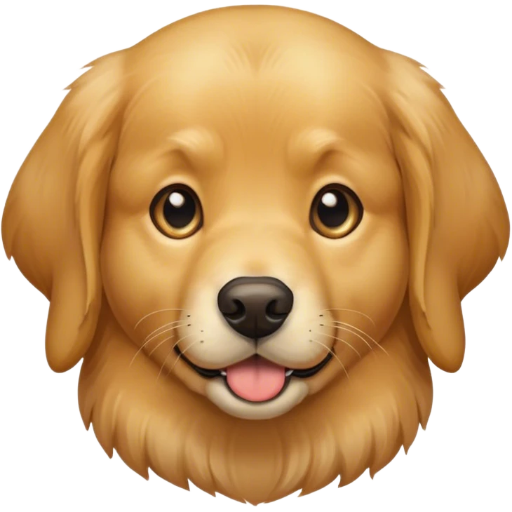 ￼ golden retriever, dog being greedy for food emoji