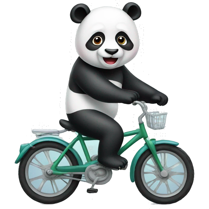 Panda riding a bike  emoji