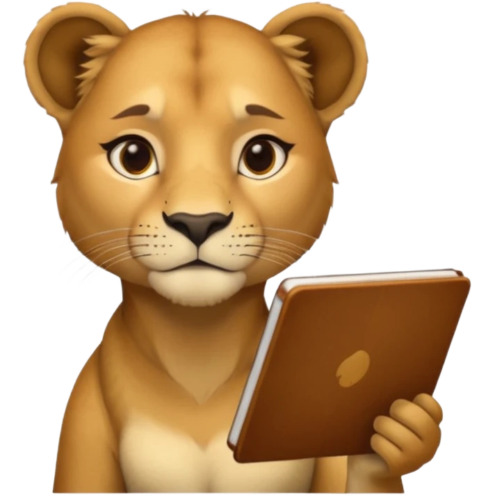 lioness teaching emoji