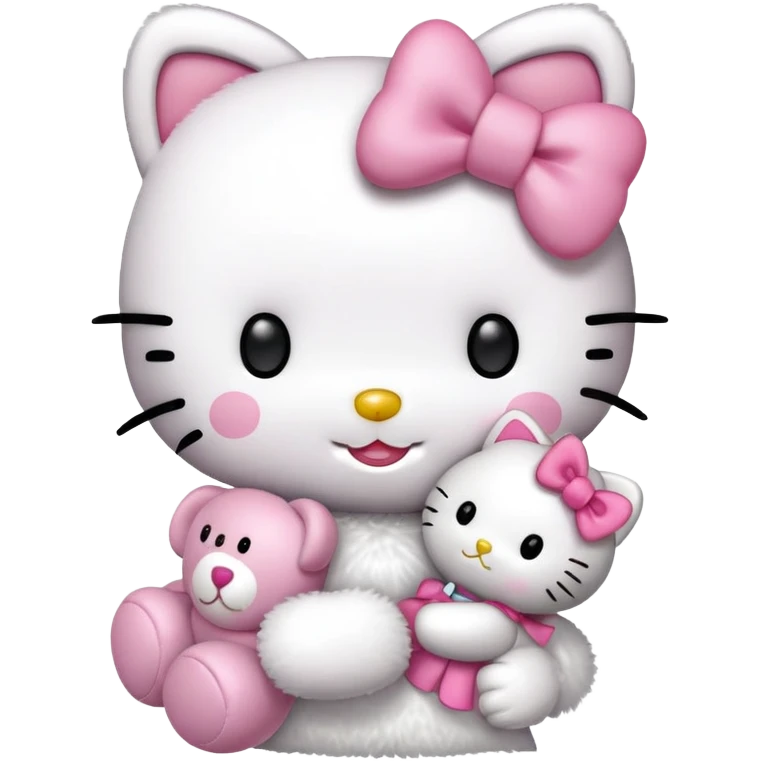 Hello kitty holding a bear emoji