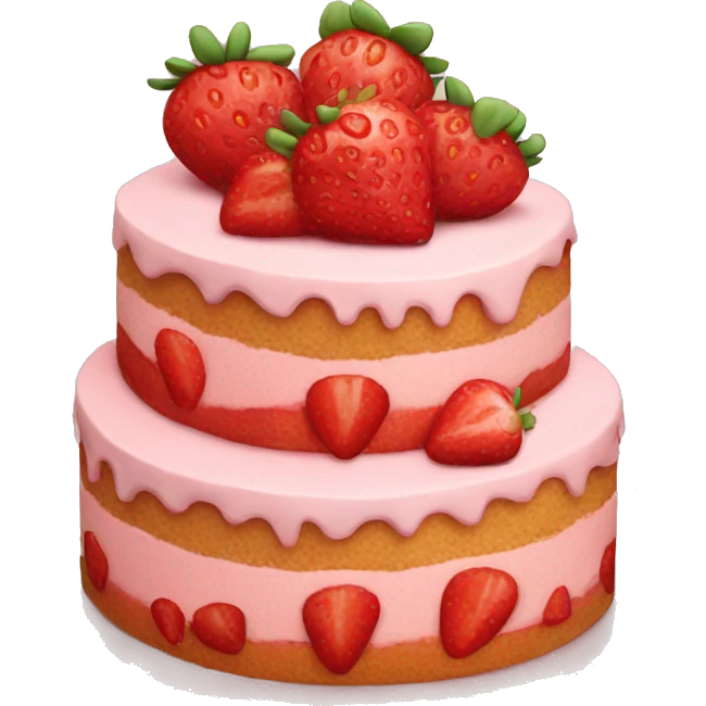 Strawberry cake emoji