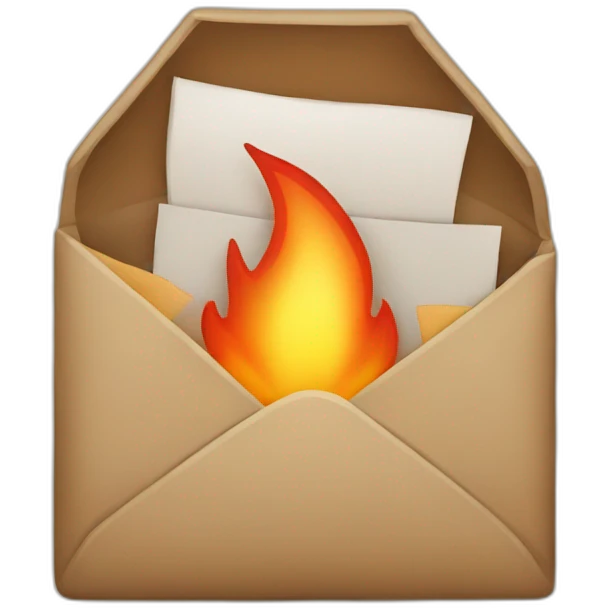 Fire mail emoji