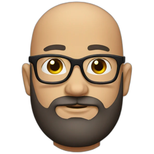 bald with glasses and a full beard emoji
