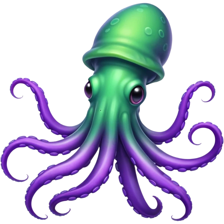 green and purple squid emoji