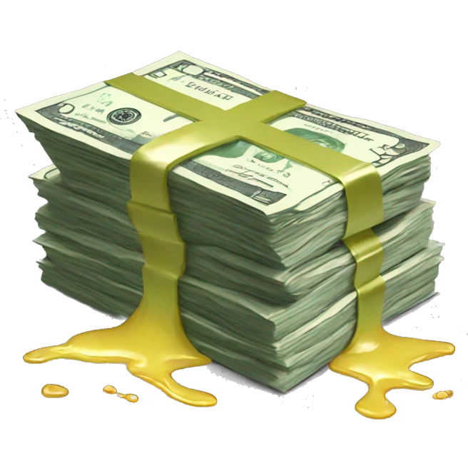 money pack melting emoji