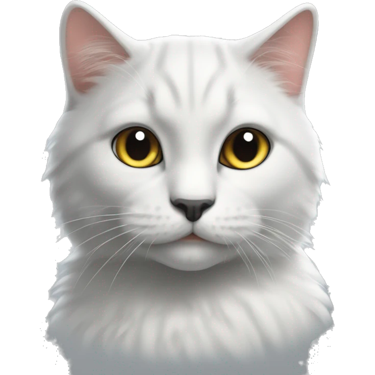 schwarze katze mit weißem punkt auf dem hals, katze ist etwas kleinr emoji