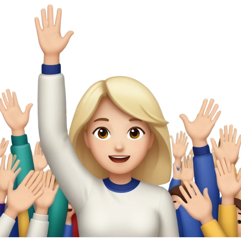 face with hands raised, confetti in the air, cheering at a parade emoji