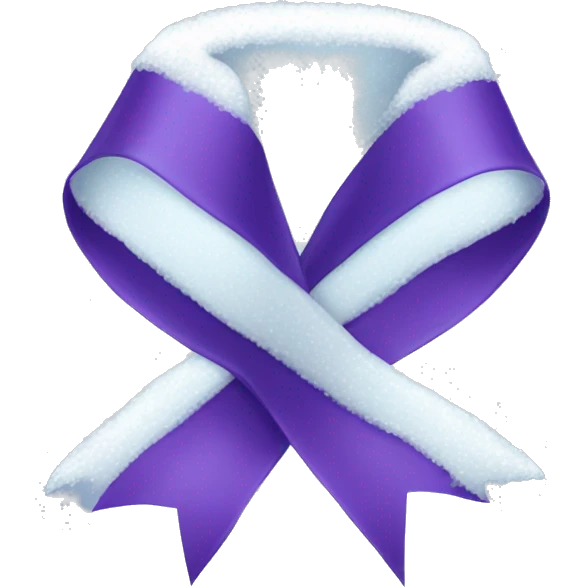 Ribbon with a snow  emoji