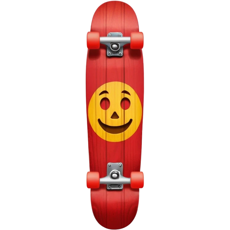 Skate board, red emoji