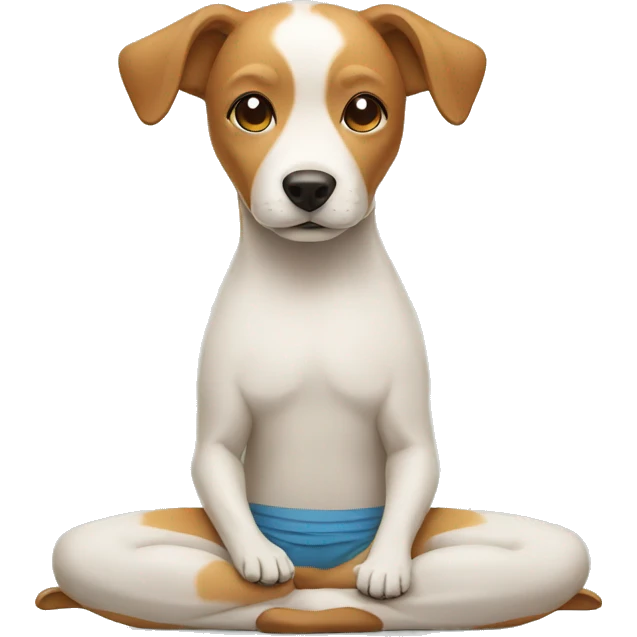 Yoga dog emoji