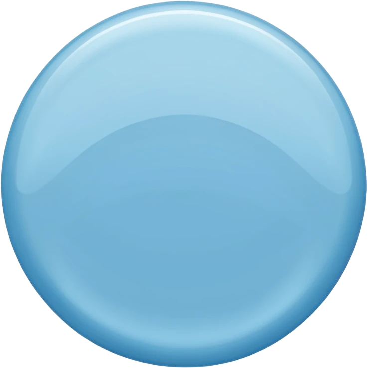 Un círculo celeste emoji