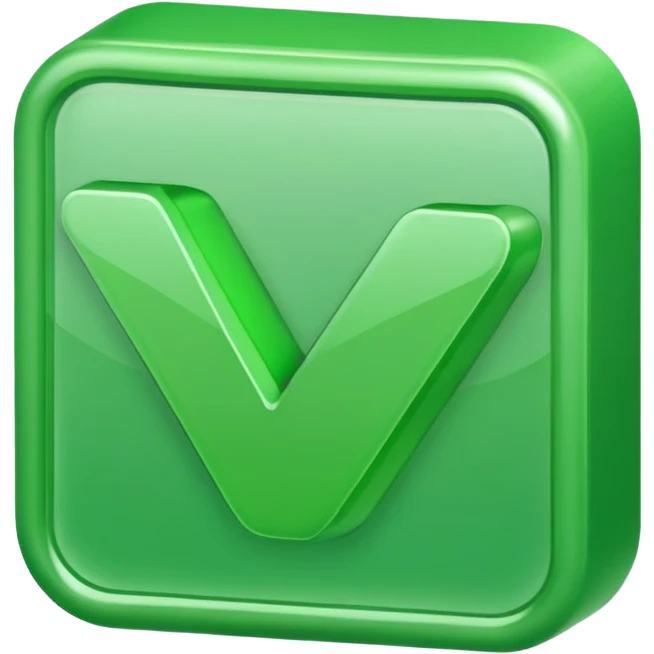 green checkmark in the form of a checkbox, simple, clear, no text, variation 2 emoji