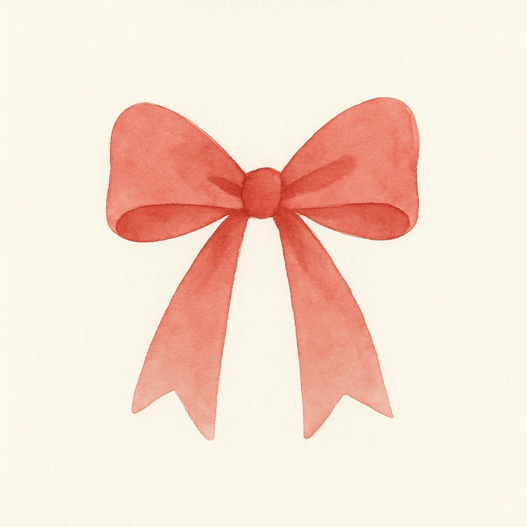 red gothic bow emoji
