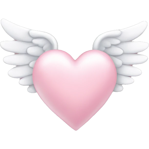 Light pink heart with wings emoji
