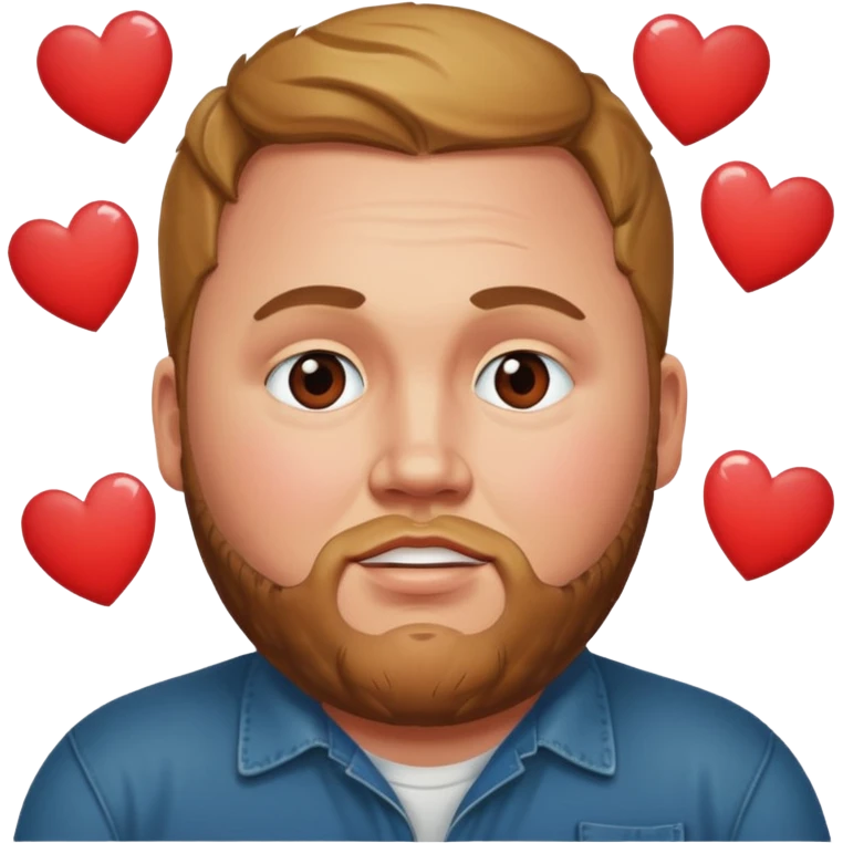 luke combs with hearts over eyes emoji