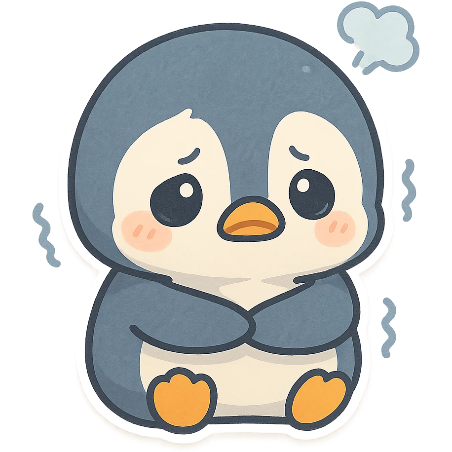 Chibi Penguin Cold emoji