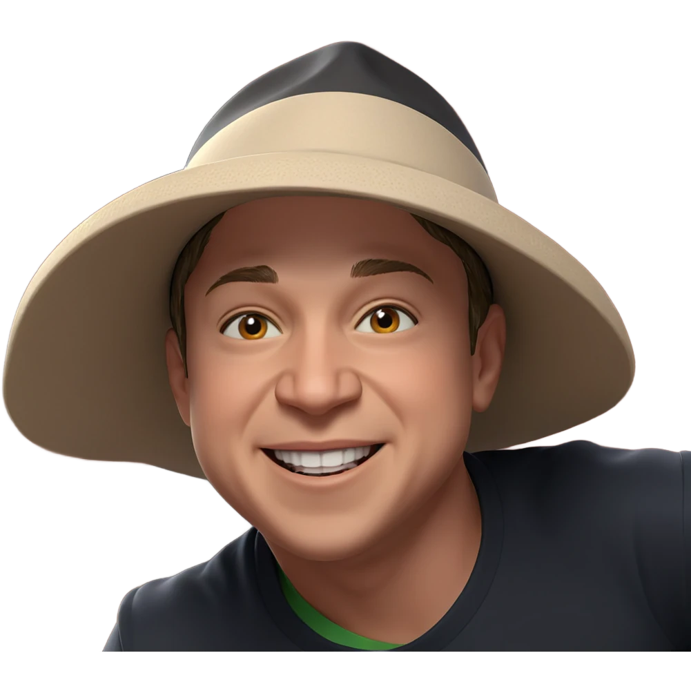 happy boy in a hat emoji