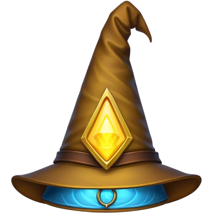 wizard hat glow yellow emoji
