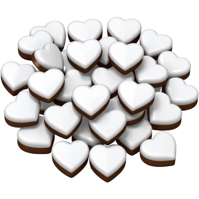 mini white hearts sprinkles  emoji
