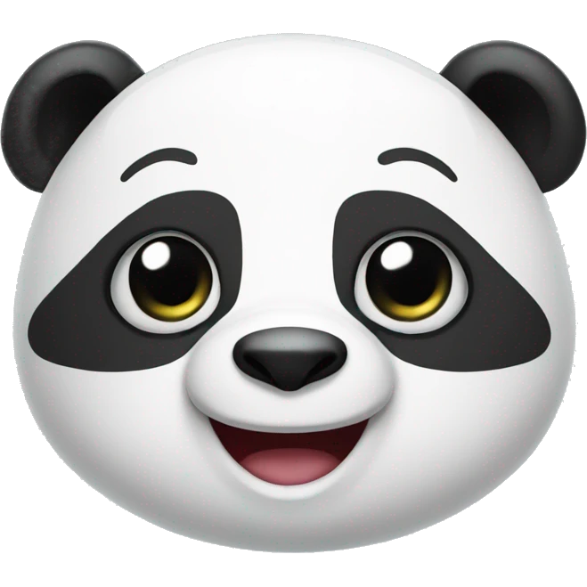 A cute panda with YAY written on a sign  emoji