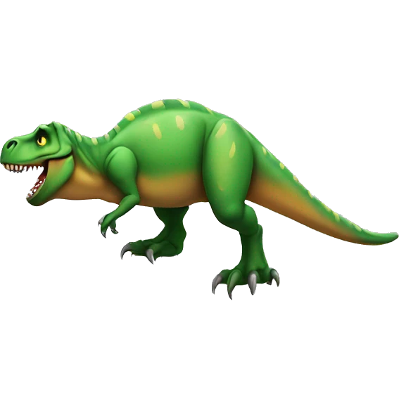 t-rex hanging on a pole emoji