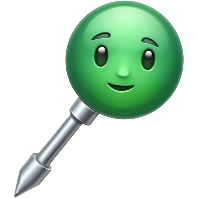 green pin emoji