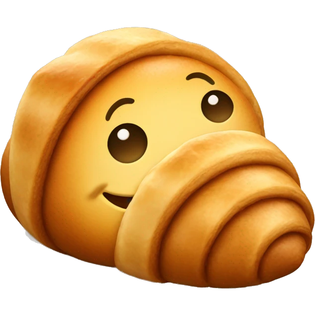 Happy croissant emoji