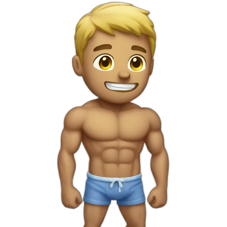 muscular man Take Shower emoji