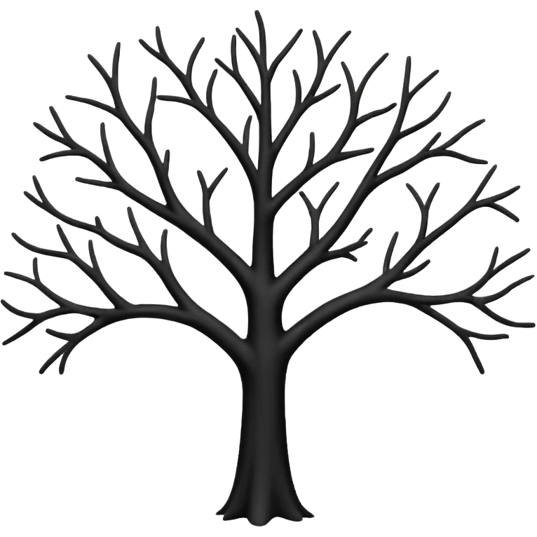 Boison tree in black emoji