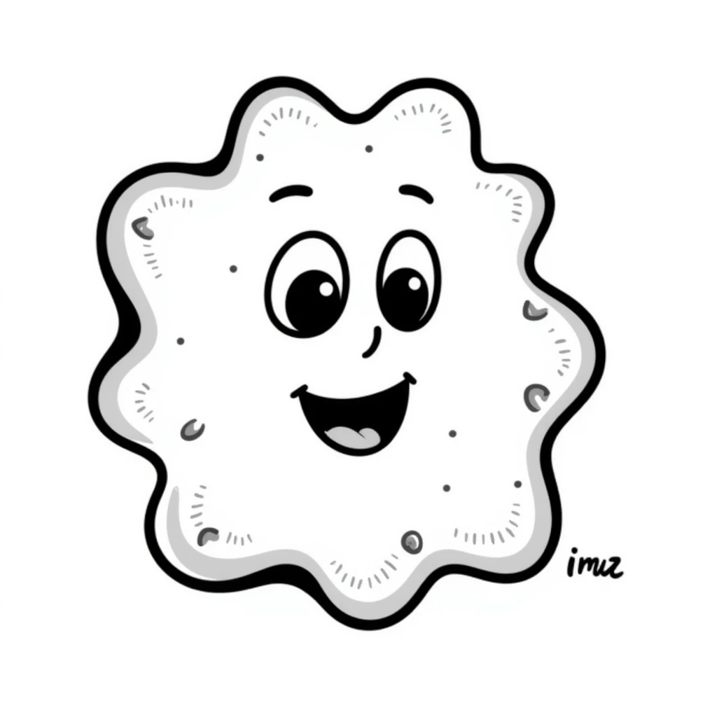 A happy hand-drawn sponge character with a big smile emoji