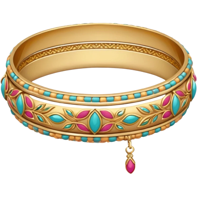 A hand in ehivh cute indian bangles are shown emoji