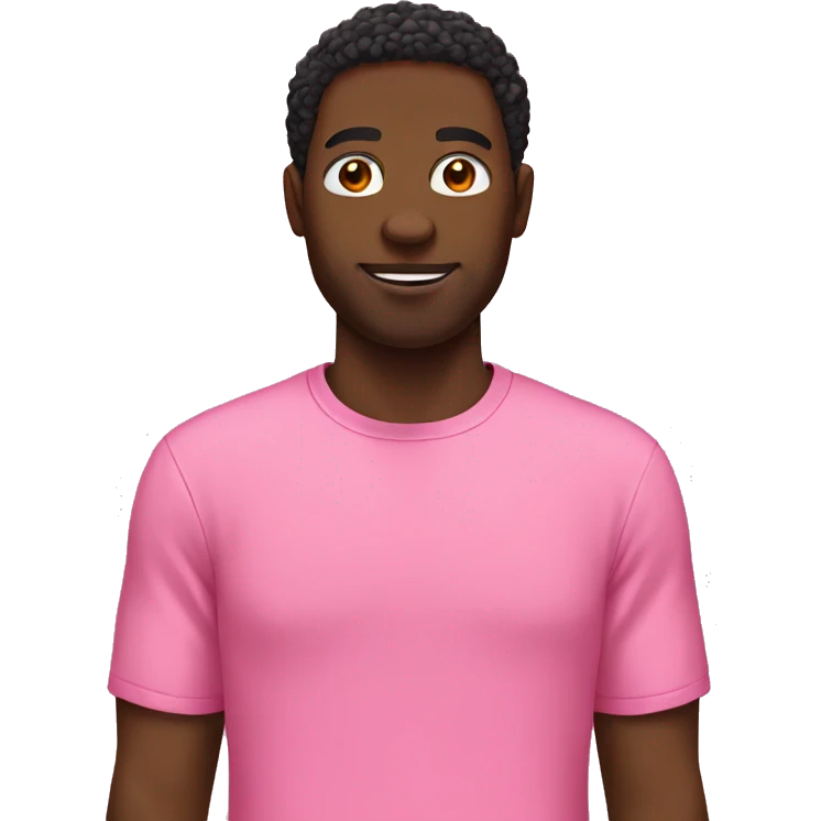 Black man emoji, pink t shirt, 
hand on the forehaed emoji