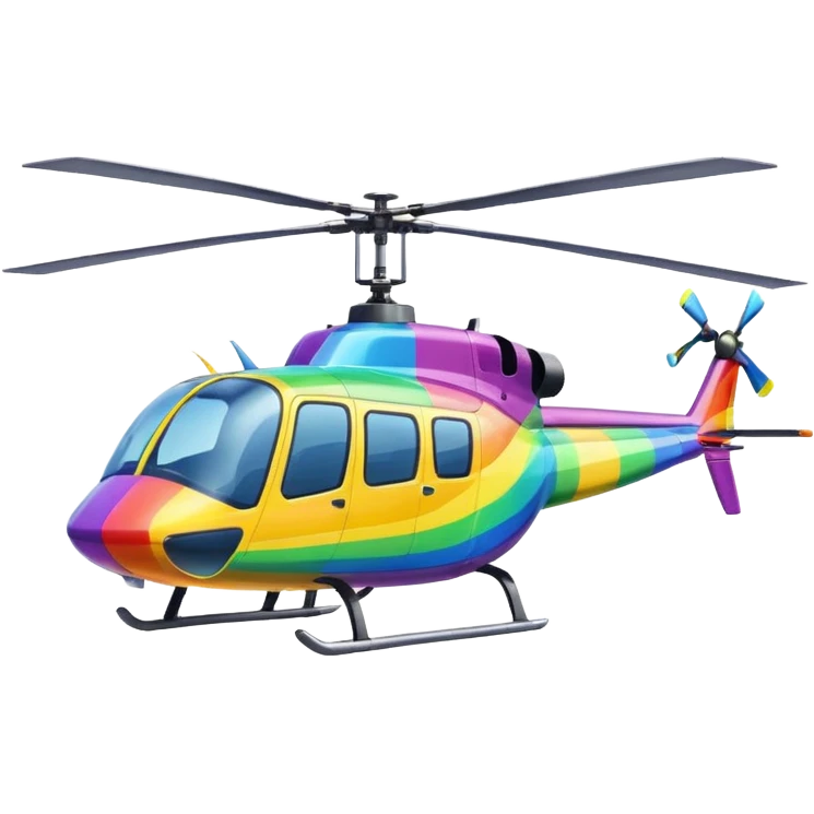rainbow helicopter cap emoji