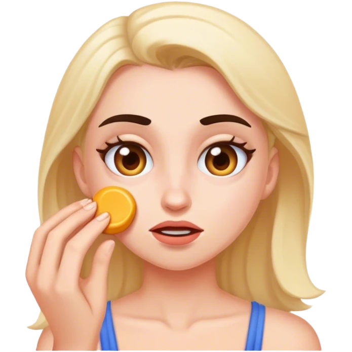 Katie making an oopsie  emoji