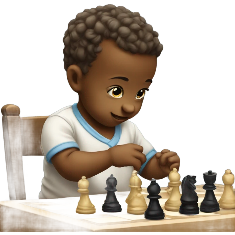 Baby playing chess emoji