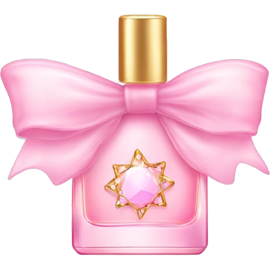 Fairy light pink perfume in bow emoji