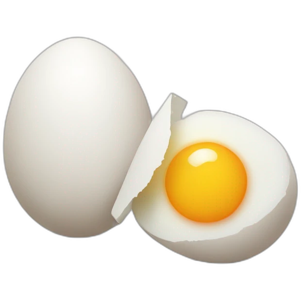 two eggs one broken emoji