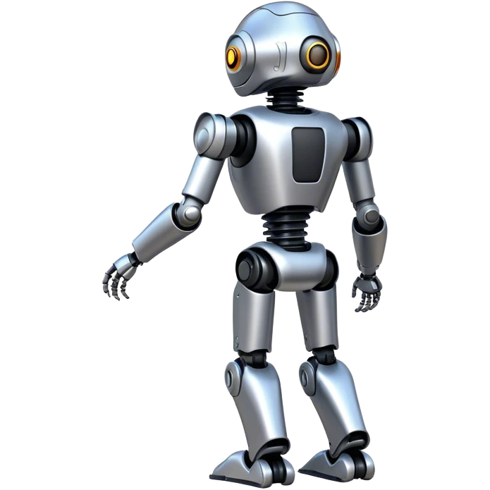 robot walking with profile view emoji