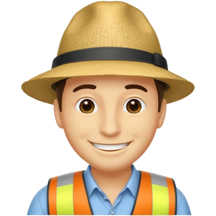 homme créole réunionnais  avec chapeau embouteillage route  emoji