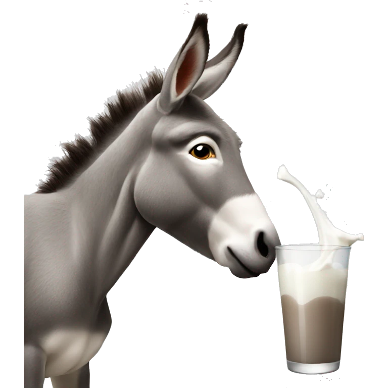 Donkey drinking milk emoji