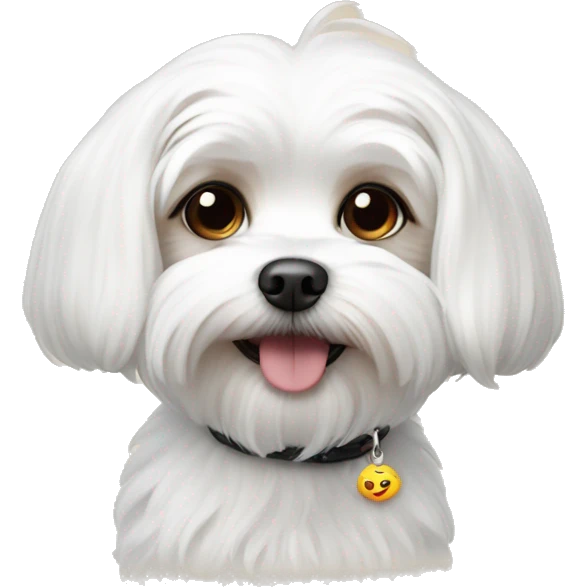 Maltese with Cannes small dog   emoji