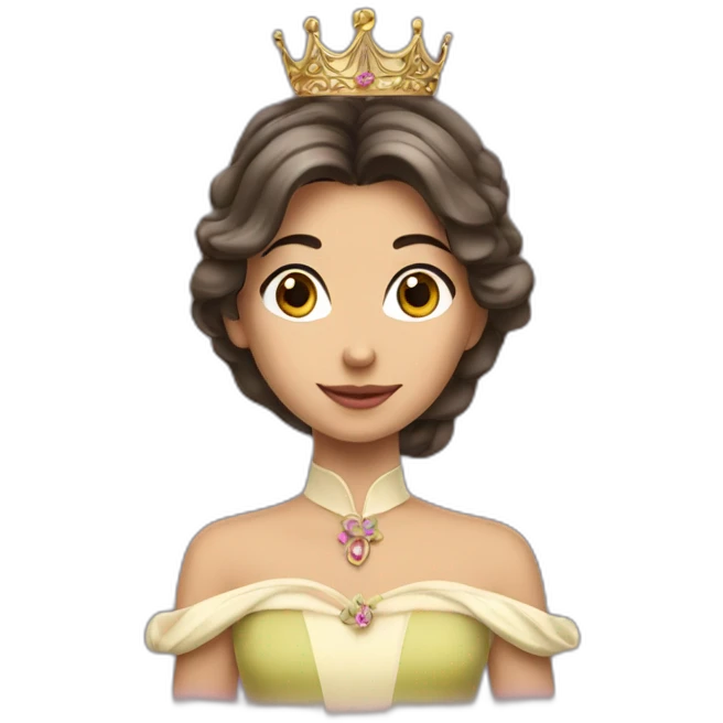 Une princesse avec une fourchette  emoji