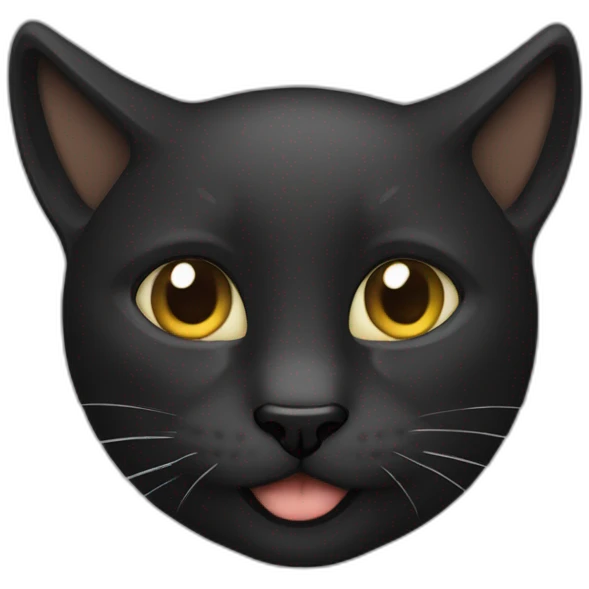 Gato preto emoji