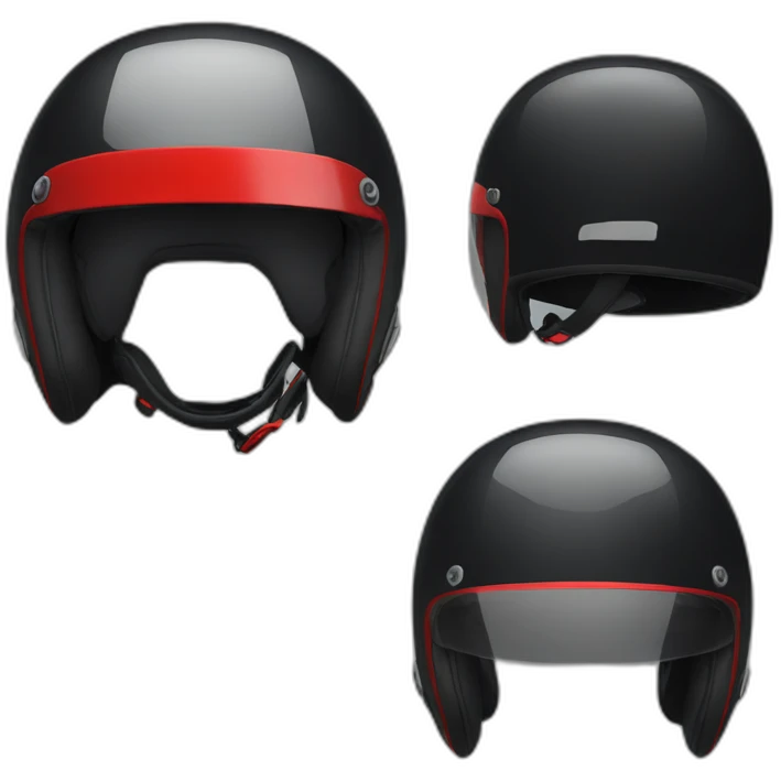 black karting helmet with red visor emoji