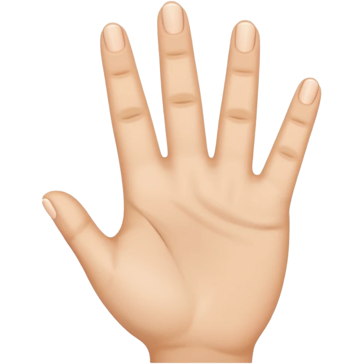 Make a hand (skin complexion) with 4 fingers up, with the thumb tuck in. I SAID 4 FINGERS UP AND THUMB TUCKED IN, NOT OUT emoji